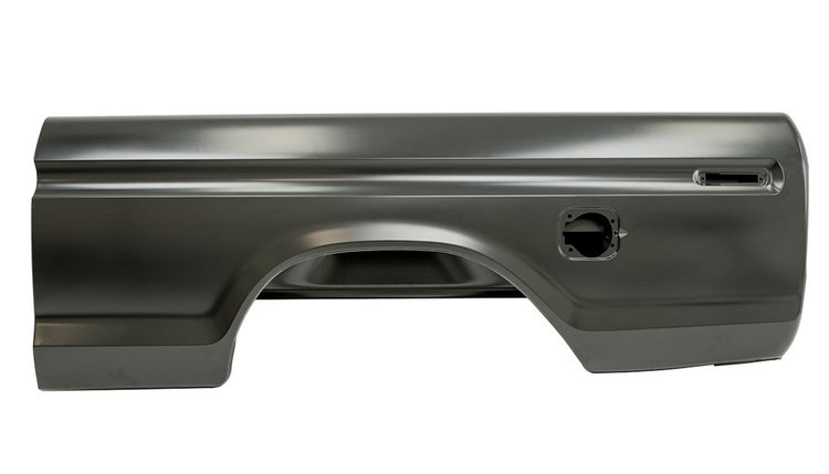 Complete Bedside Assembly w/Square Fuel Hole for 1973-1979 Ford F100, F150, F250, F350 Styleside Short Bed [Left/Driver Side]