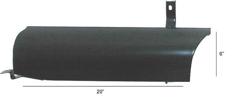 722-4054-L Step Plate Splash Apron, LH, 54-55 Chevy GMC Truck Short Bed Stepside ('55 1st Series)