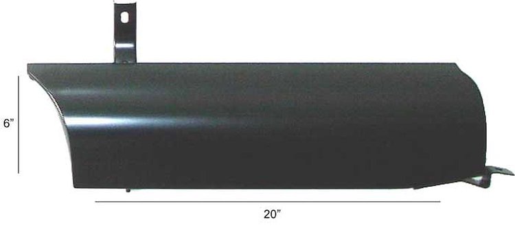 722-4054-R Step Plate Splash Apron, RH, 54-55 Chevy GMC Truck Short Bed Stepside ('55 1st Series)