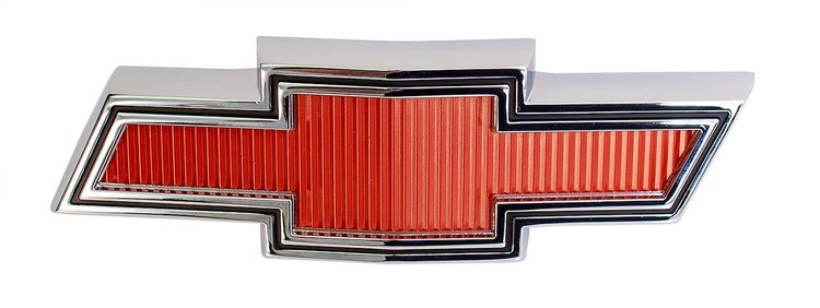 Bowtie Grille Emblem for 1967-1968 Chevy C/K Pickup Truck, Suburban [Red]