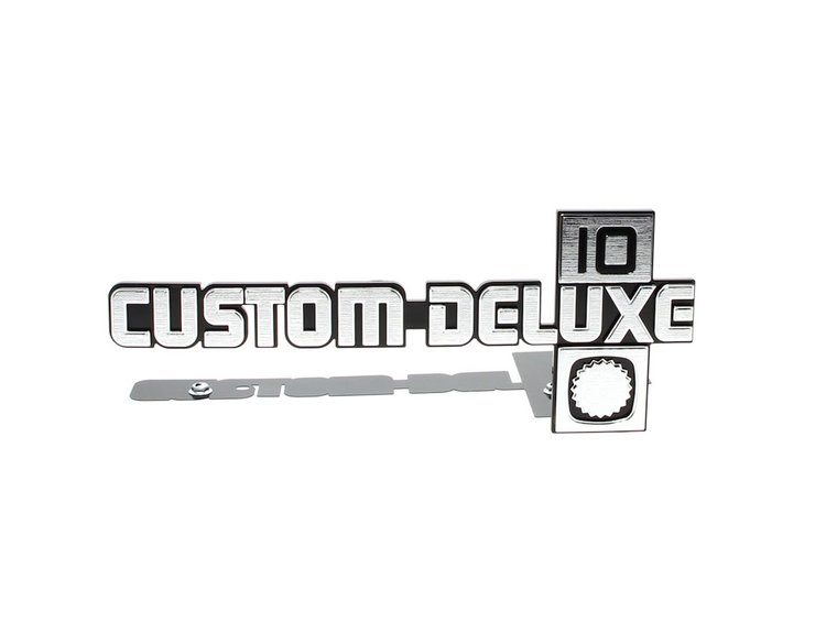 999-4081-21P Front Fender Emblem Custom Deluxe 10 Pair 81-91 Chevy C10 Trucks Blazer Suburban