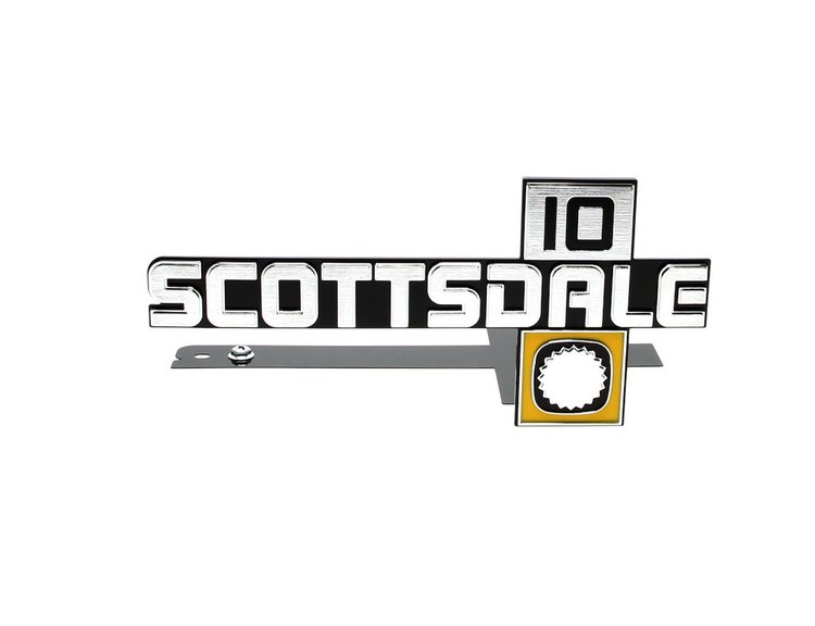 999-4081-22P Front Fender Emblems Scottsdale Pair 81-88 Chevy C10 Trucks Blazer Suburban
