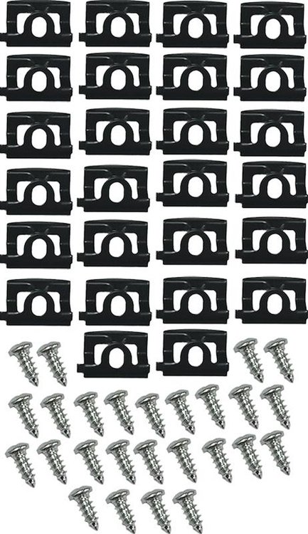 68-69 Barracuda Rear Window Molding Clip Set Fastback