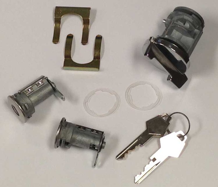 A-280550 Ignition & Door Lock Kit Fits Select 1972-1976 Mopar A-Body; 1972-1974 Mopar B-Body, E-Body [Non-Tilt, Non-Telescoping