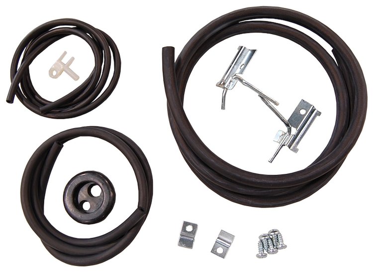 67-74 Dodge Plymouth A Body Windshield Washer Hose Kit w Man Pump