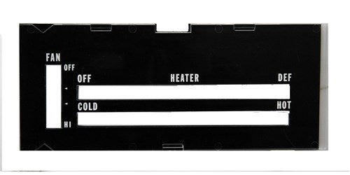 R-416 Heater Control Lens without A/C 73-79 Camaro