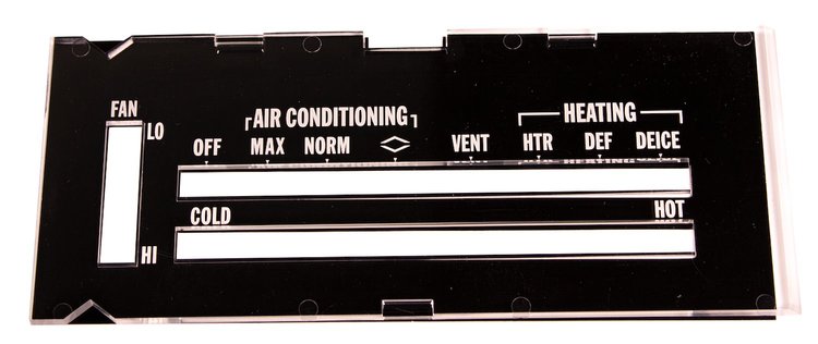 R-420 Heater Control Lens with A/C 70-72 Camaro