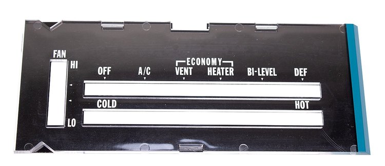 R-422 Heater Control Lens with A/C 74-75 Camaro