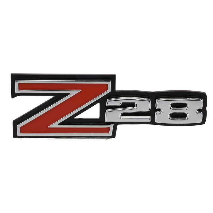 W-024Z Fender Emblem w/ Adhesive Back "Z-28" LH or RH 70-74 Camaro