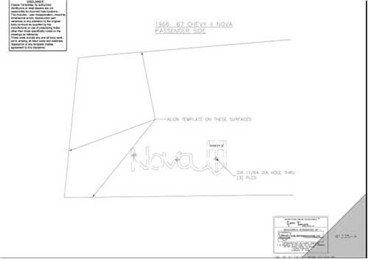 66-67 Nova Std. Quarter Panel Emblem Template Kit