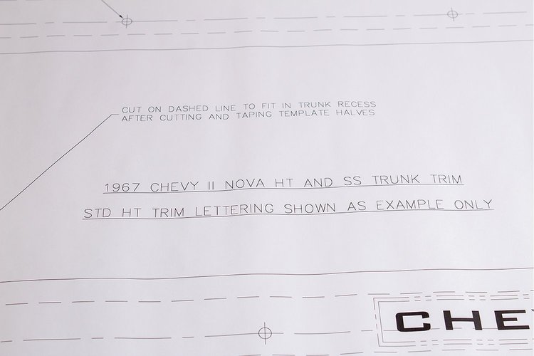 67 Nova Trunk Trim Hardtop Template
