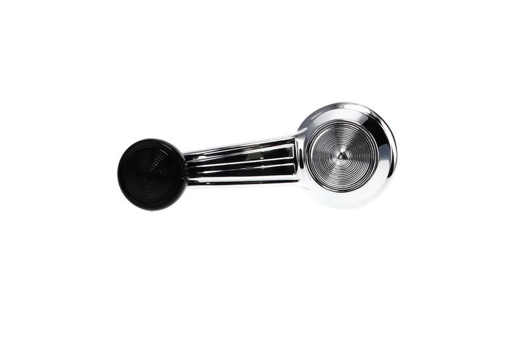 Window Crank Handle for 1965-1981 GM Cars and Trucks [Chrome Diecast, Black Knob]