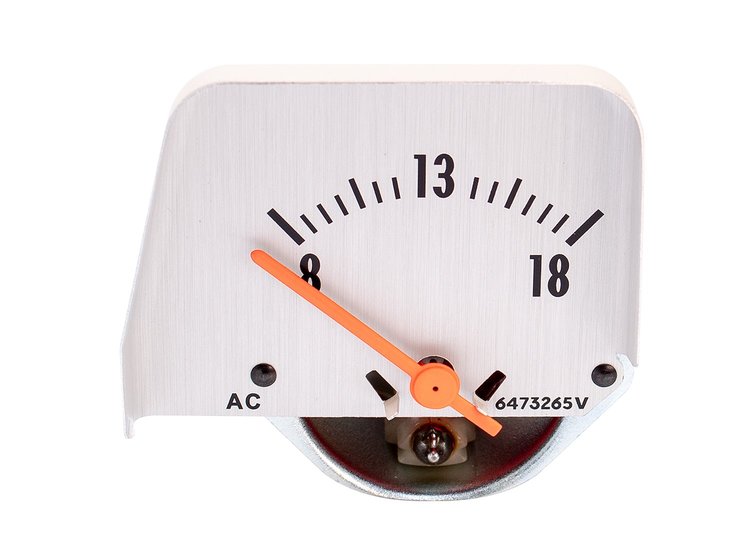 W-583A Console Volt Gauge Silver Face 68-69 Camaro