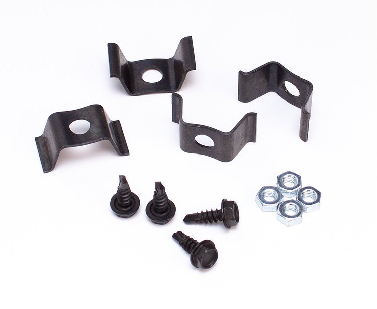 W-739 Forward Console Plate & Gauge Mounting Bracket Set (12pcs) 67-74 Chevy II Nova, 71-74 Ventura, 74 GTO