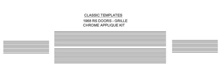 W-757 Grille & Headlamp Door Chrome Applique Set, 68 Camaro (Rally Sport)