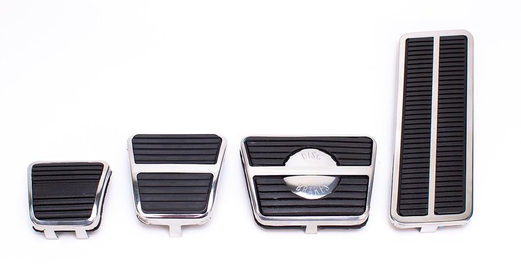 W-842 Pedal Pad Kit w/ Trim & Disc Brake Emblem Manual 72-81 Camaro, 73-74 Firebird