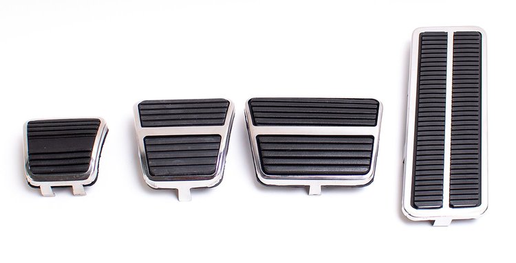 W-843 Ped Pad Kit w/ Trim Manual 72-81 Camaro, 73-74 Firebird Ventura, 73-79 Nova