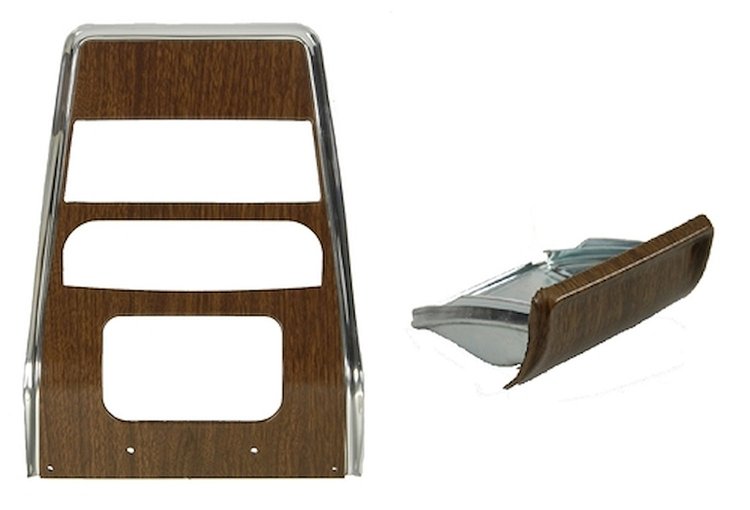 W-983A Center Dash Panel without AC & Ashtray Set Walnut 68 Camaro