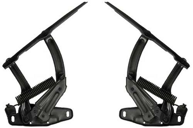 W-997 Hood Hinge Set Springs Installed 1969 Chevrolet Chevelle, Impala, Biscayne, Bel Air