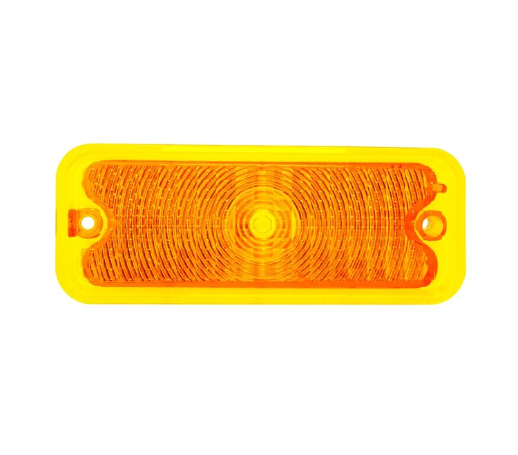 X135-4073-1L Park Lamp Lens Amber without trim LH 73-74 Chevy GMC C/K Trucks Blazer Jimmy Suburban (non-diffused)