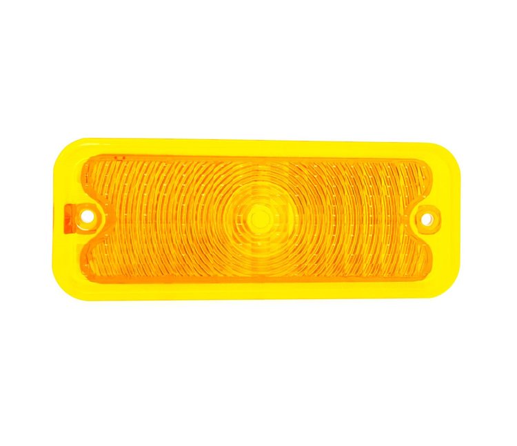 X135-4073-1R Park Lamp Lens Amber without trim RH 73-74 Chevy GMC C/K Trucks Blazer Jimmy Suburban (non-diffused)