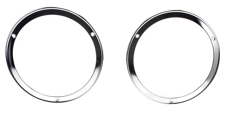 X145-4063-3P Headlamp Bezels Chrome LH/RH Pair 63 Chevy C/K Trucks