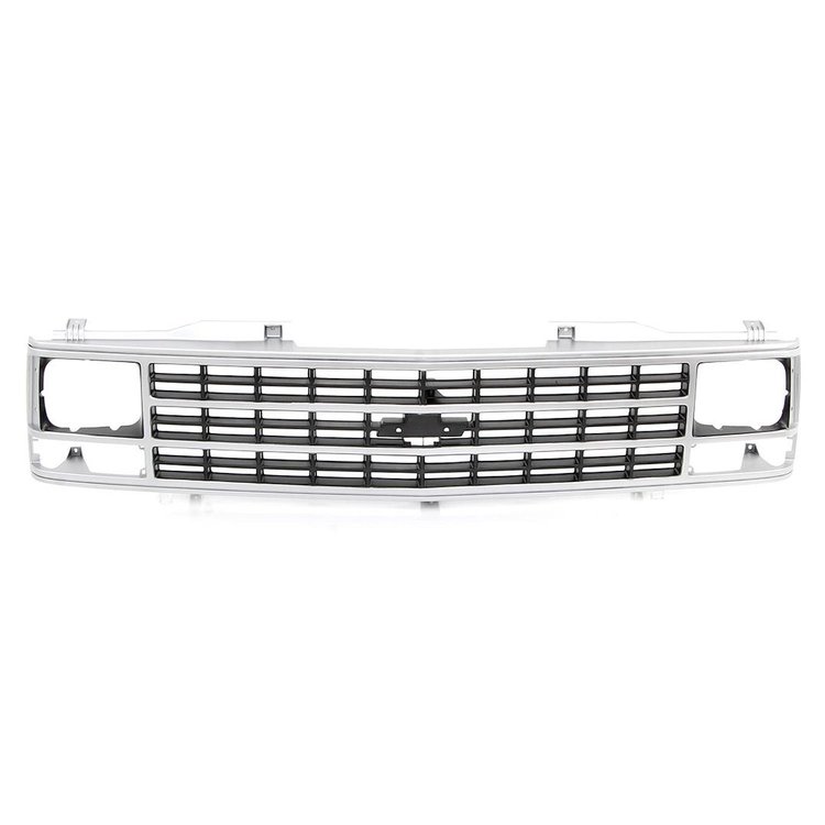 X150-4088-1 Grille Shell Argent/Silver Single Headlight 88-93 Chevy C/K Trucks SUV