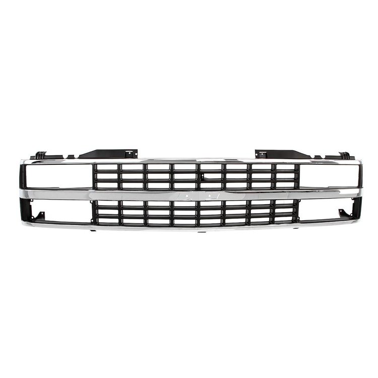 X150-4088-22 Grille Shell Chrome/Black Dual Headlight 88-93 Chevy C/K Trucks SUV