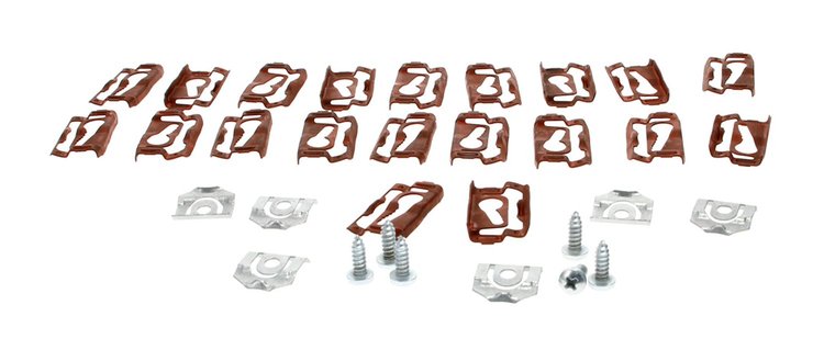 X385-3068-11S  Windshield Molding Clips & Screw Setfor 1968-1974 Chevy II/Nova, 1971-1974 Pontiac Ventura