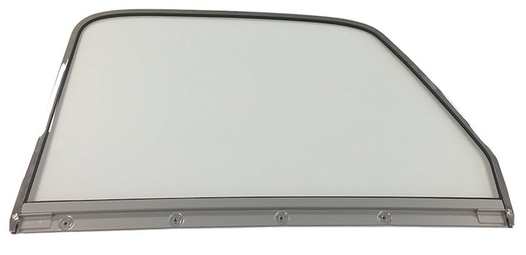 X550-4047-1L Door Glass Assembly w/ Chrome Frame, Clear, LH, 47-50 Chevy GMC Truck