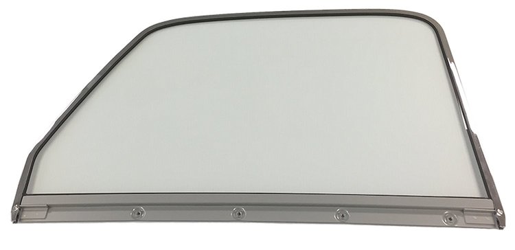 X550-4047-1R Door Glass Assembly w/ Chrome Frame, Clear, RH, 47-50 Chevy GMC Truck