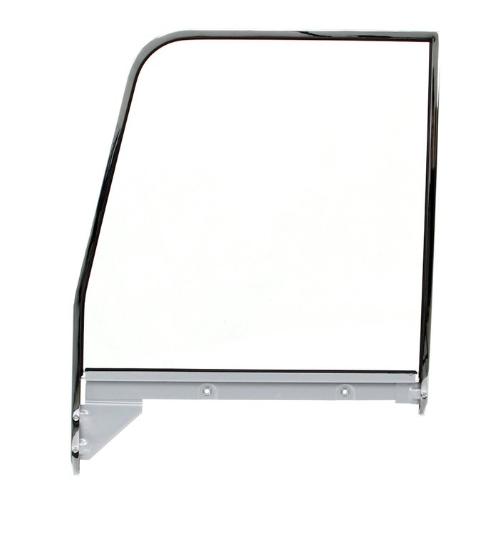 X550-4055-1L Door Glass Assembly w Chrome Trim Clear LH 55-59 Chevy GMC Truck