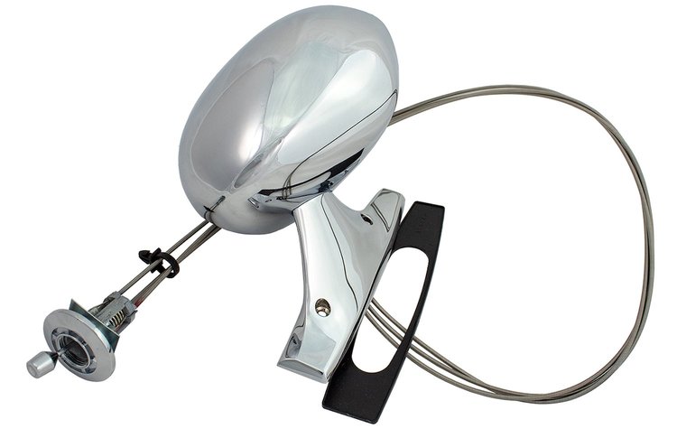 X570-1571-1L Outside Mirror Sport Style Chrome Remote LH Dodge Plymouth 71-72 B & 71-74 E Body