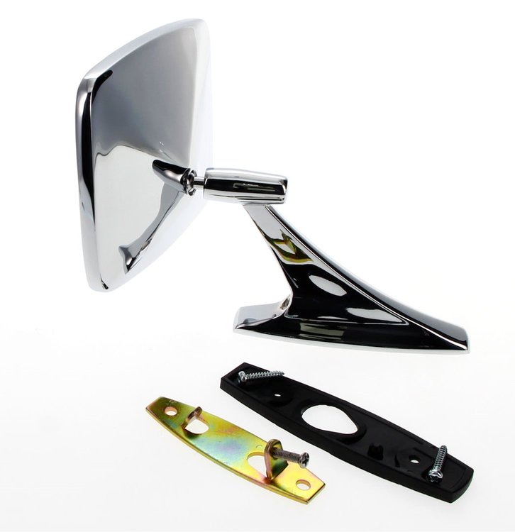 X570-4073-1C Door Mirror Chrome Small Style LH or RH 73-91 Chevy GMC CK Squarebody Truck