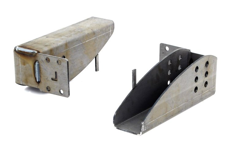 X865-1466-2S Front Spring Relocation Buckets LH/RH Pair 66-70 Plymouth B-Body