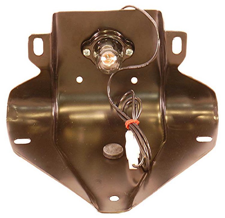 X945-4060 Rear License Plate Bracket w/ Lamp, Black, 60-66 Chevy GMC Truck