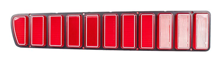 X951-2673-L Taillight Lens w/ Silver Trim LH 73-74 Charger