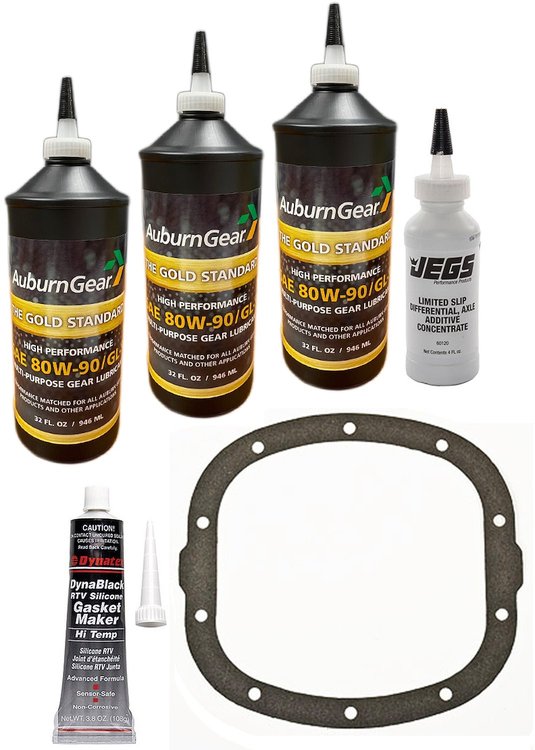 GM 7.500 in. 10-Bolt Differential Gear Oil Kit with Additive