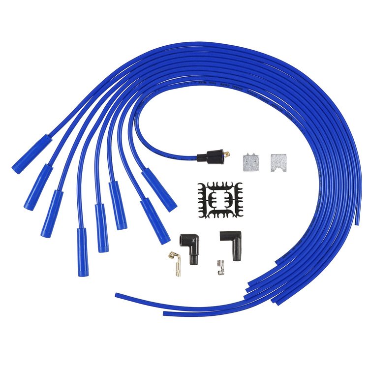 8mm SuperStock Spiral Wire Set Straight Spark Plug Boots