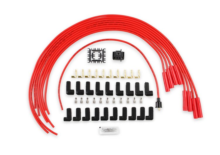 8mm SuperStock Spiral Wire Set Straight Spark Plug Boots