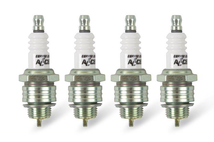 0437S-4 Copper Core Spark Plugs Shorty Design