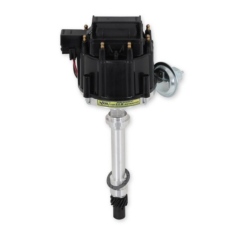 Ready-to-Run HEI Distributor with SuperCoil, Black Cap [Centerless-Ground Shaft]
