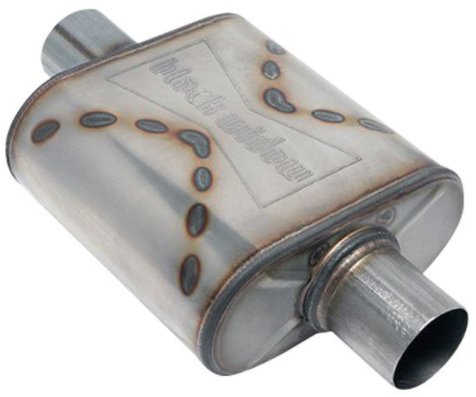 Race Venom Muffler, 3 in. Diameter, Center Inlet/Center Outlet