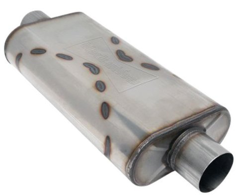 Venom 300-Series Muffler, 2.500 in. Diameter, Center Inlet/Center Outlet