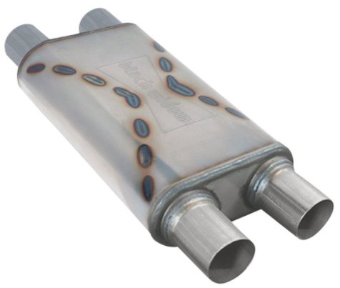 Venom 250-Series Muffler, 3 in. Diameter, Dual Inlet/Dual Outlet