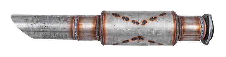 BWHKNH-35 Widowmaker NeighborHater Header-Mount Muffler, 3.50 in. Center Inlet/3 in. Center Outlet