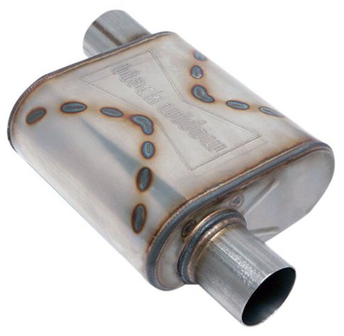 Race Venom Muffler, 2.500 in. Diameter, Offset Inlet/Offset Outlet