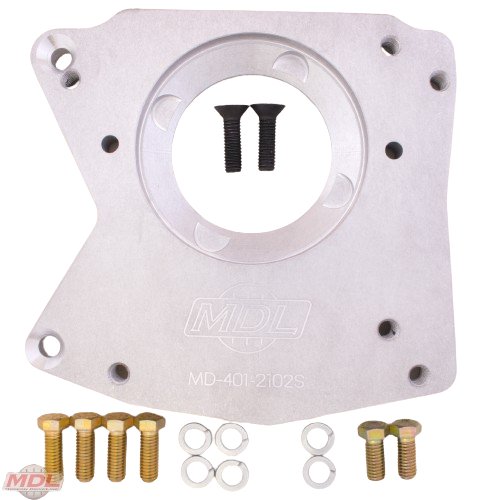 Bellhousing to Transmission Adapter Plate for Ford Wide Pattern Small Block 6-Bolt Bell to Front Shift T-5 [Billet Aluminum]
