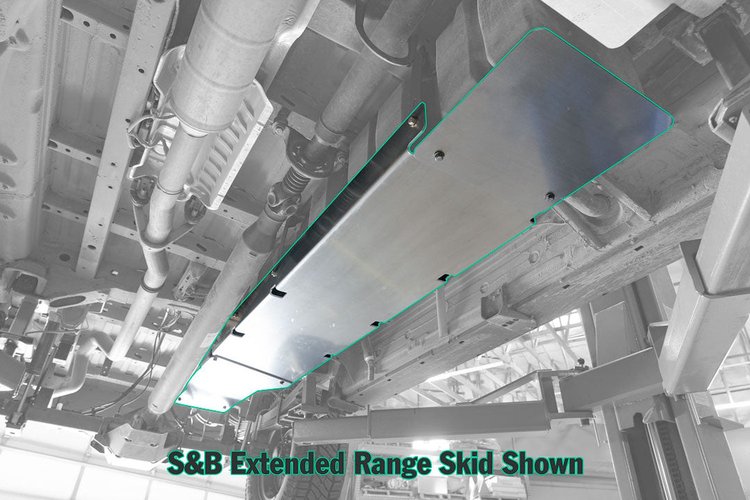 4094-SB Fuel Tank Skid Plate, Specific To S&B Extended Range 45 or 47-Gal, Select Mercedes-Benz Sprinter 2500/3500/3500XD