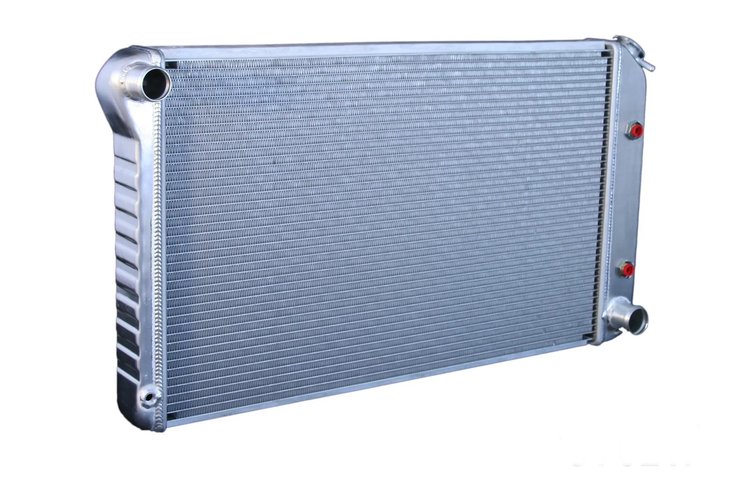 2-Row Aluminum Direct Fit Radiator with Transmission Cooler for 1970-1981 Pontiac Firebird [Natural]